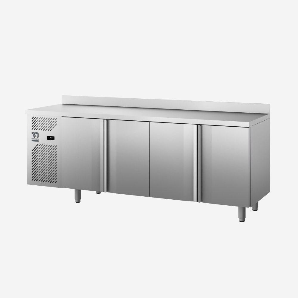 Ristodiretto Euronorm Piano Alzatina - Tavolo 4 Porte - Pasticceria Refrigerato Banco Congelatore Inox