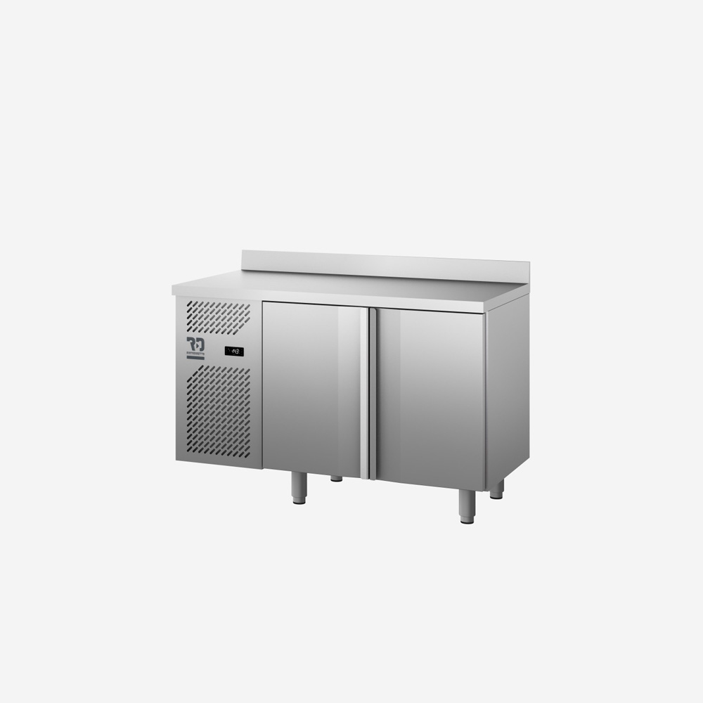 Ristodiretto Gastronorm Piano Alzatina - Tavolo 2 Porte - Refrigerato Banco Congelatore Inox